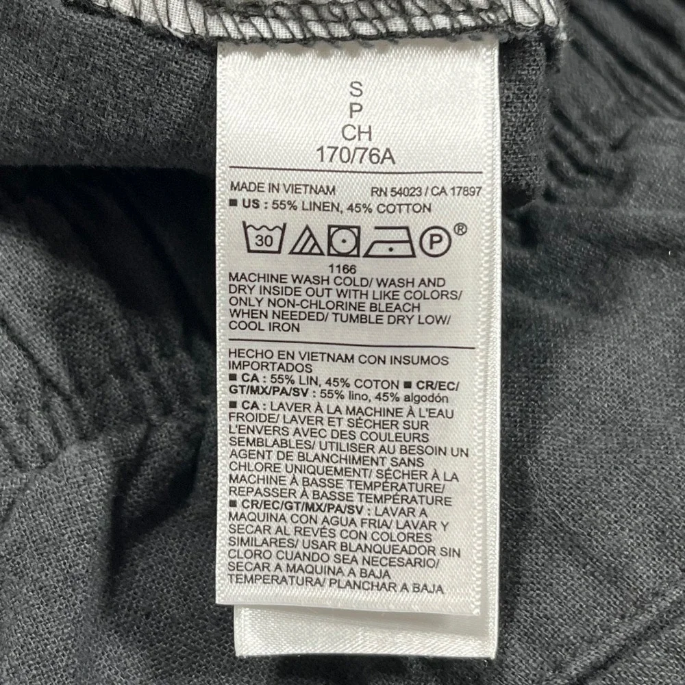 Old Navy Mens Jogger Shorts Small Black Linen Blend Drawstring Coastal  Preppy